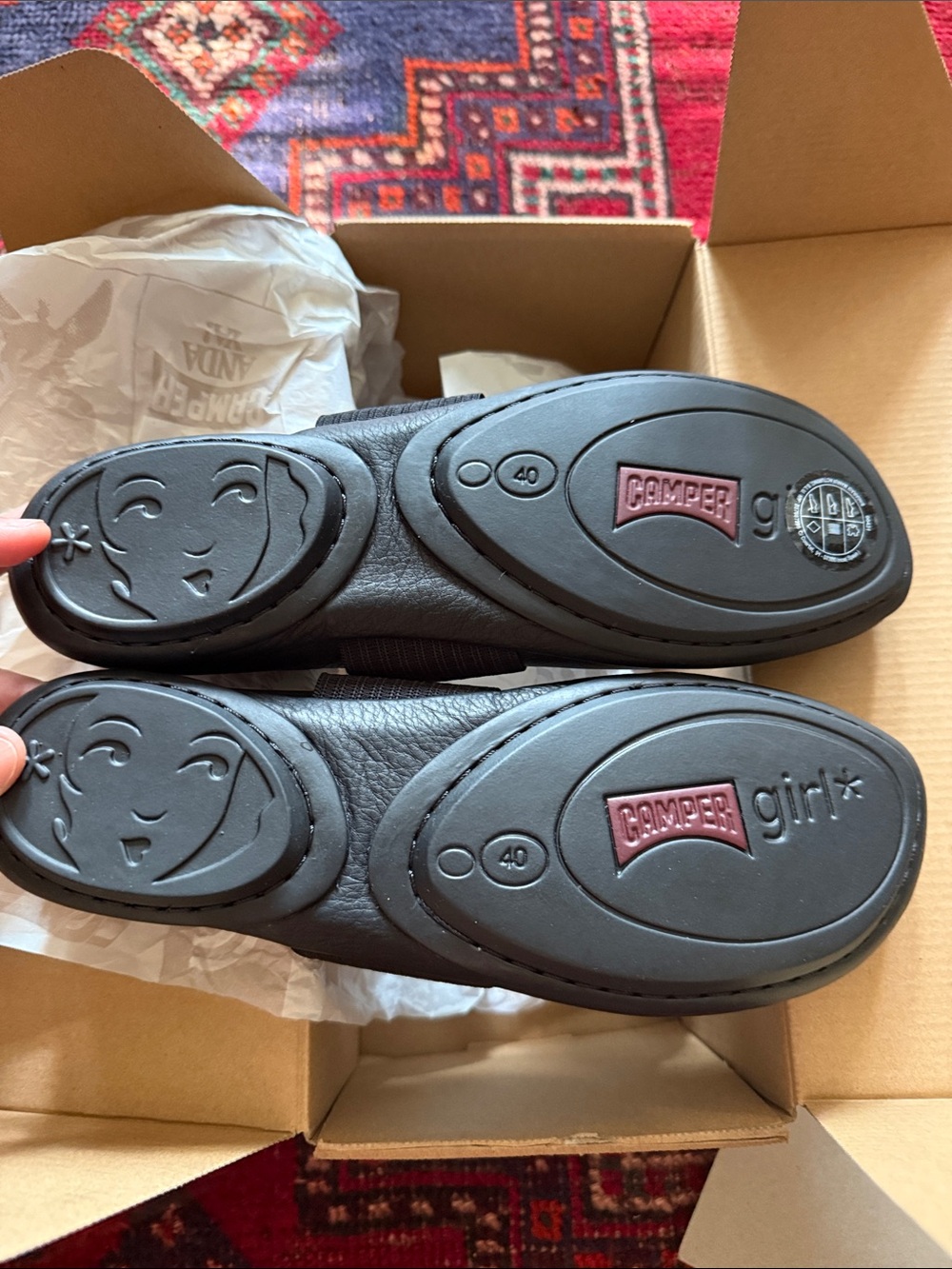Camper Right Nina Black Leather Maryjane new in box sz 40 8.5 9 - Picture 9 of 9